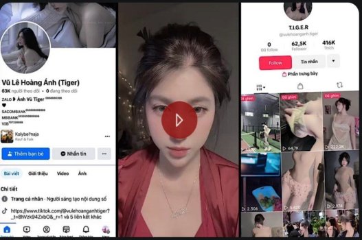 Lộ clip nóng Vũ Lê Hoàng Ánh - Tiktoker vú lớn