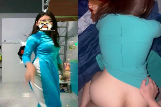 Nữ sinh áo dài lôi cuốn ở góc riêng tư